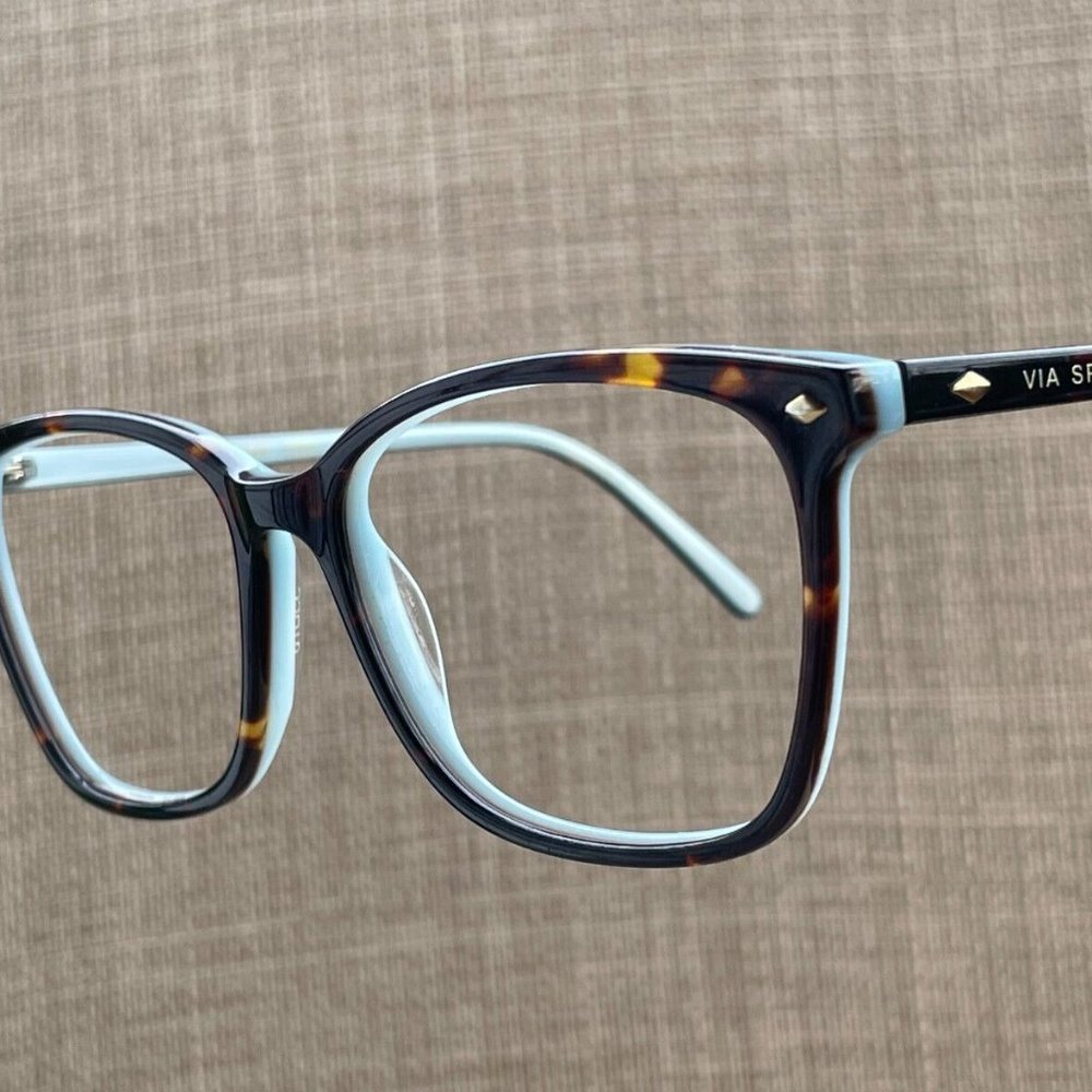 Via Spiga Women Eyeglasses Frame Brown Tortoise 350-S 135 55[]16 Glasses Frame